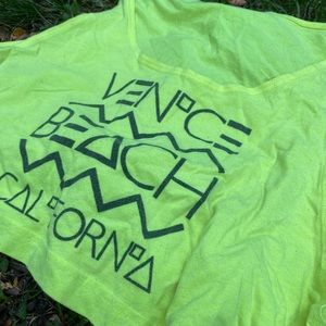 Venice Beach California Neon Crop Top